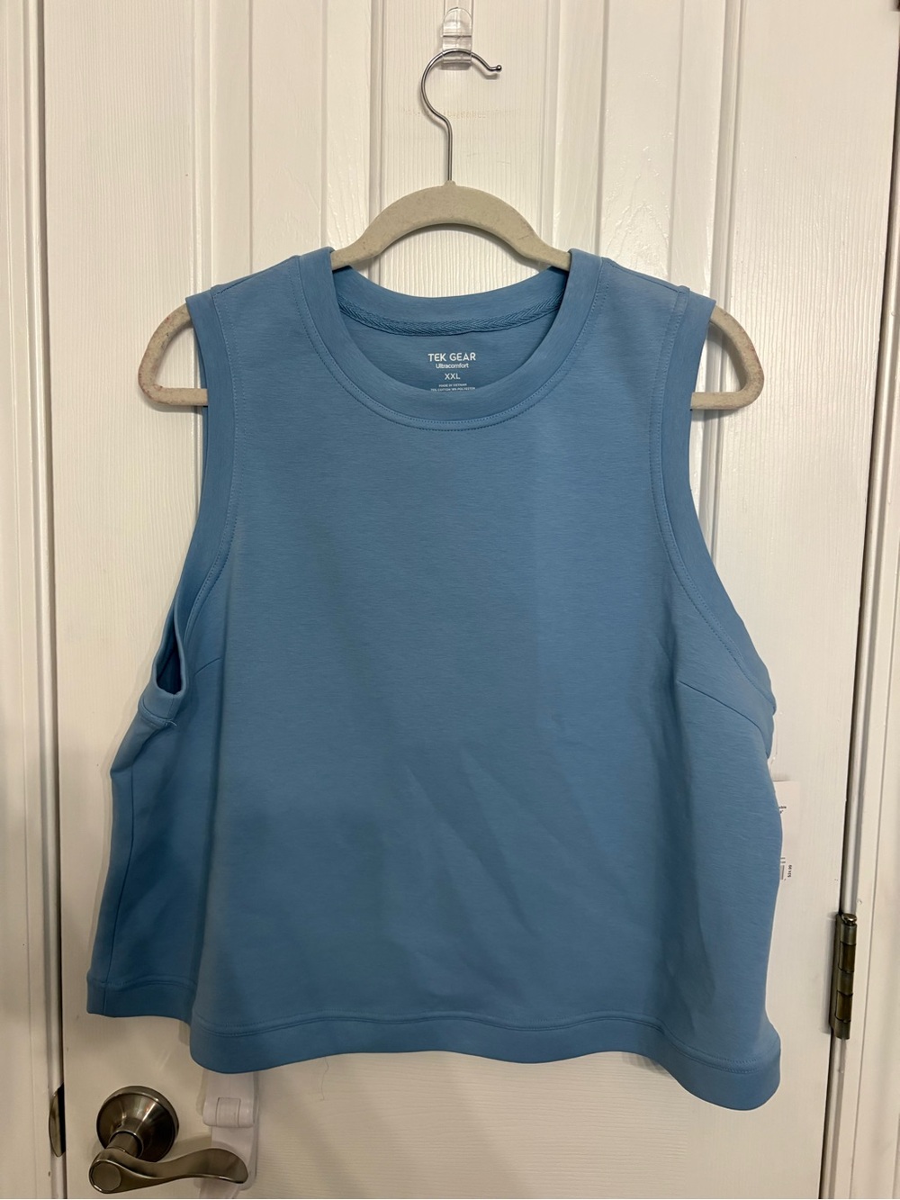 NWT Women’s Tek Gear Blue Cropped Athletic Tank Top Ultracomfort XXL